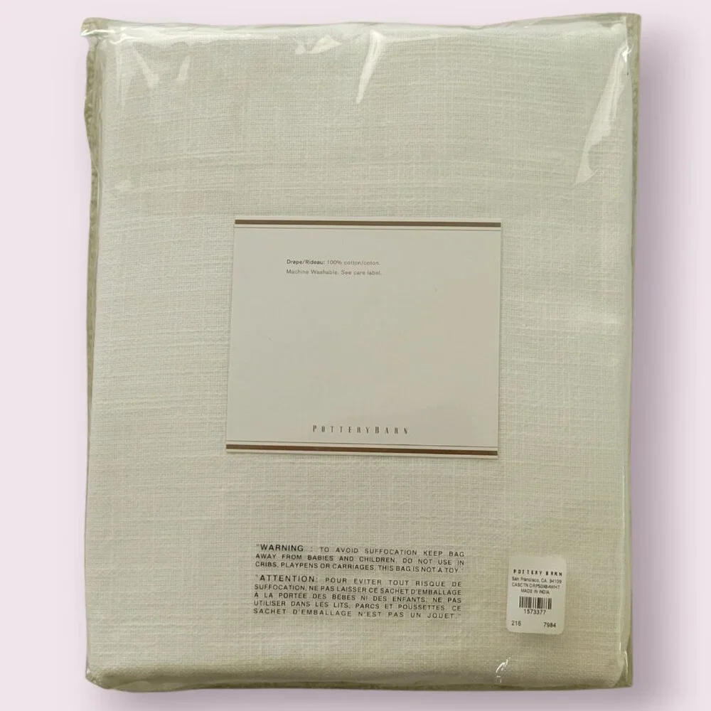 Pottery Barn Foundations Casual Cotton Drape Pole Top 50